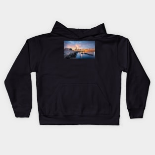 Monopoli, Italy at sunset Kids Hoodie